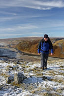 09-8695 Hill Walker in Winter Cronkley Fell Upper Teesdale County Durham.